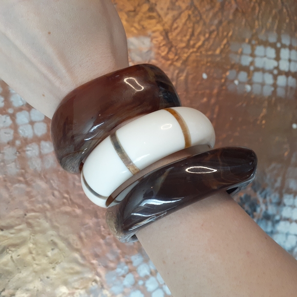 Zara Brown and White Bracelets - Picture 8 of 10